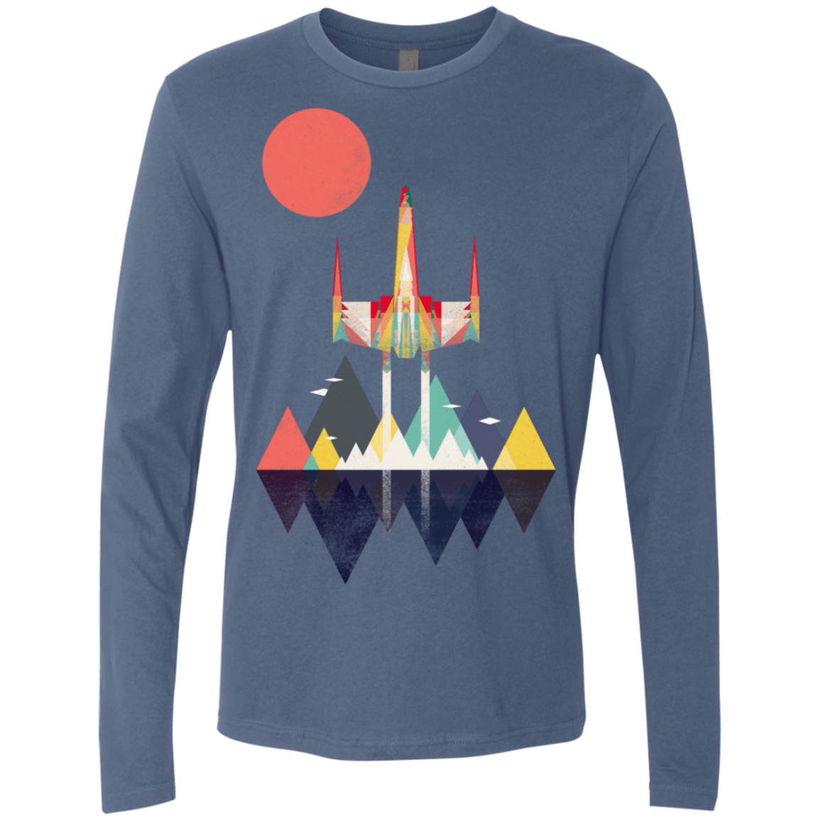 T-Shirts Indigo / S Sunset Fighter Men's Premium Long Sleeve