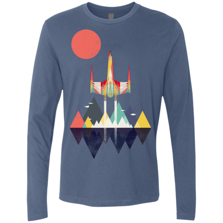 T-Shirts Indigo / S Sunset Fighter Men's Premium Long Sleeve