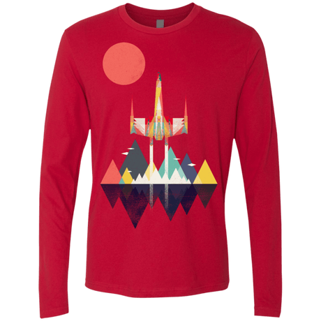 T-Shirts Red / S Sunset Fighter Men's Premium Long Sleeve