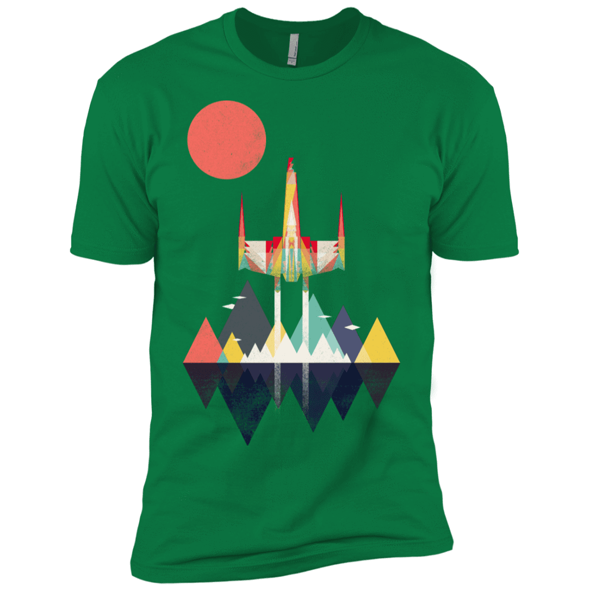 T-Shirts Kelly Green / X-Small Sunset Fighter Men's Premium T-Shirt
