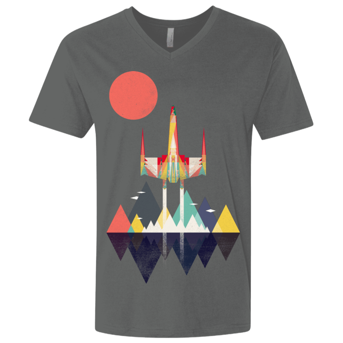 T-Shirts Heavy Metal / X-Small Sunset Fighter Men's Premium V-Neck