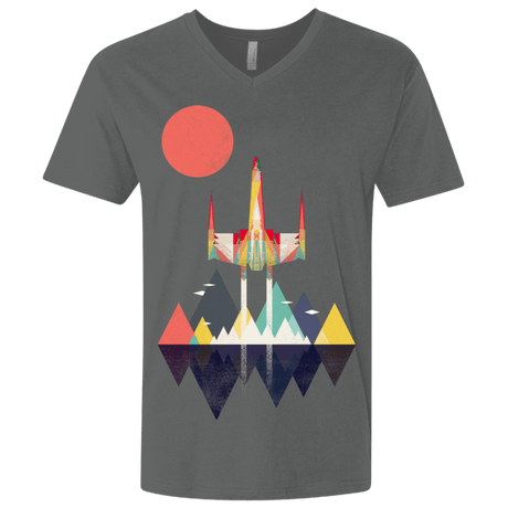 T-Shirts Heavy Metal / X-Small Sunset Fighter Men's Premium V-Neck