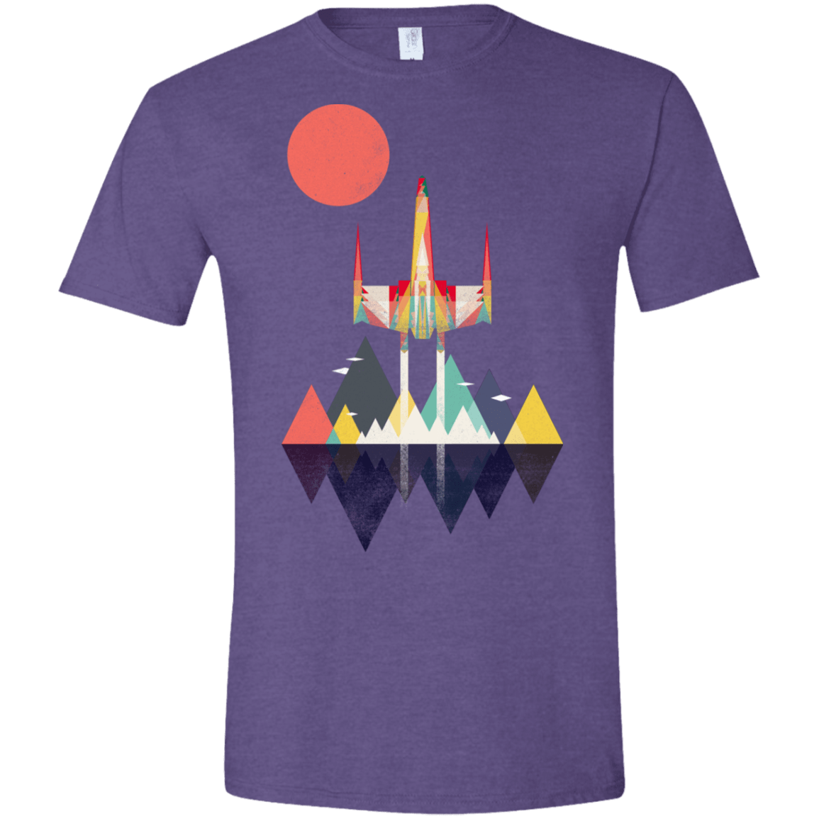 T-Shirts Heather Purple / S Sunset Fighter Men's Semi-Fitted Softstyle