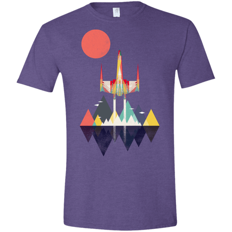T-Shirts Heather Purple / S Sunset Fighter Men's Semi-Fitted Softstyle