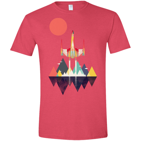 T-Shirts Heather Red / S Sunset Fighter Men's Semi-Fitted Softstyle