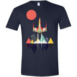 T-Shirts Navy / X-Small Sunset Fighter Men's Semi-Fitted Softstyle