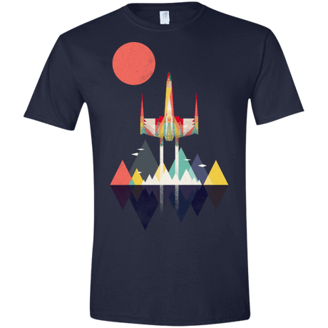 T-Shirts Navy / X-Small Sunset Fighter Men's Semi-Fitted Softstyle