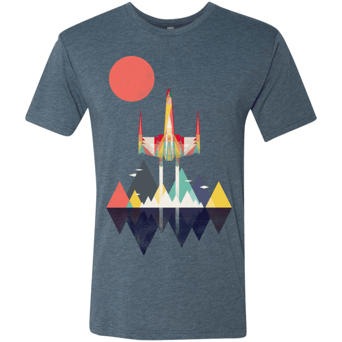 T-Shirts Indigo / S Sunset Fighter Men's Triblend T-Shirt