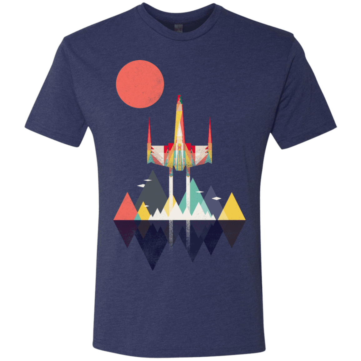 T-Shirts Vintage Navy / S Sunset Fighter Men's Triblend T-Shirt