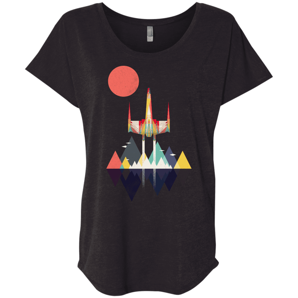 T-Shirts Vintage Black / X-Small Sunset Fighter Triblend Dolman Sleeve