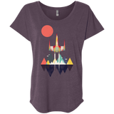 T-Shirts Vintage Purple / X-Small Sunset Fighter Triblend Dolman Sleeve