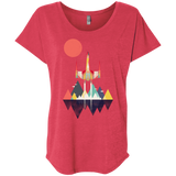 T-Shirts Vintage Red / X-Small Sunset Fighter Triblend Dolman Sleeve