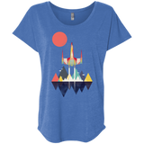 T-Shirts Vintage Royal / X-Small Sunset Fighter Triblend Dolman Sleeve