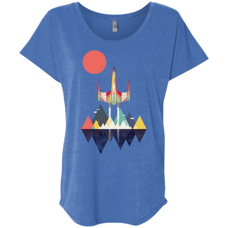 T-Shirts Vintage Royal / X-Small Sunset Fighter Triblend Dolman Sleeve