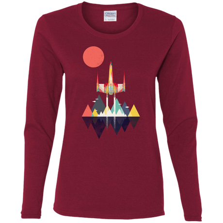T-Shirts Cardinal / S Sunset Fighter Women's Long Sleeve T-Shirt