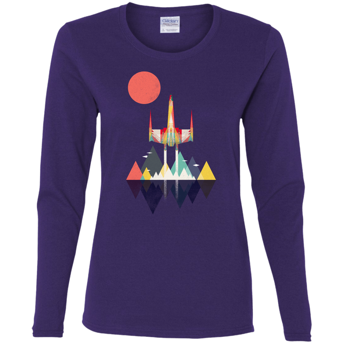 T-Shirts Purple / S Sunset Fighter Women's Long Sleeve T-Shirt