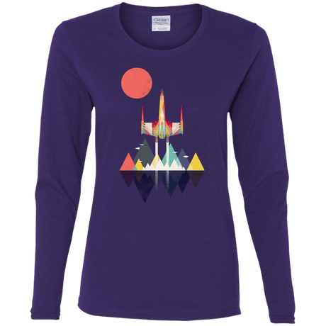 T-Shirts Purple / S Sunset Fighter Women's Long Sleeve T-Shirt