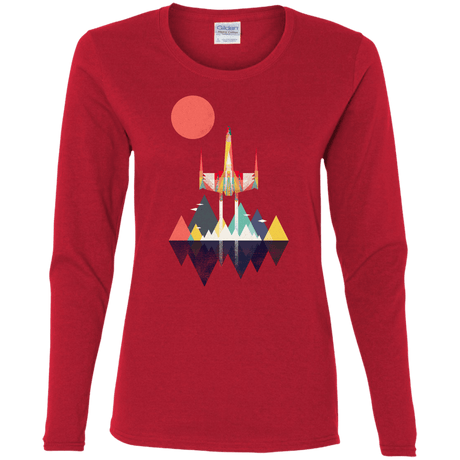 T-Shirts Red / S Sunset Fighter Women's Long Sleeve T-Shirt