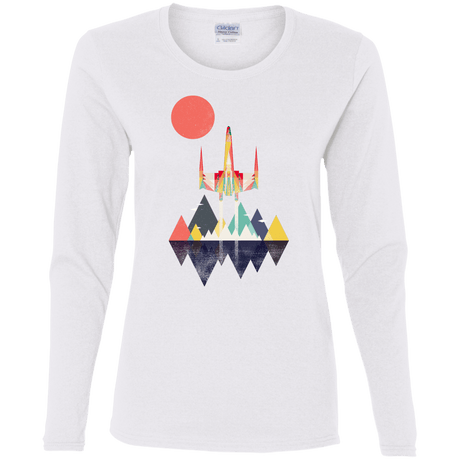 T-Shirts White / S Sunset Fighter Women's Long Sleeve T-Shirt