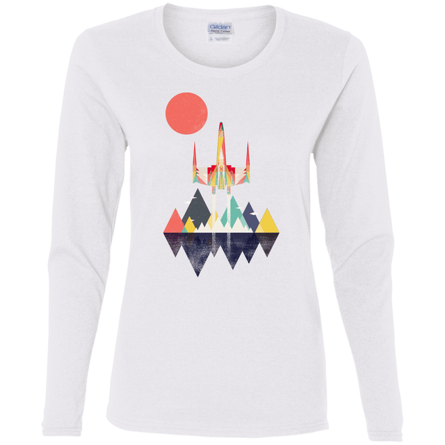 T-Shirts White / S Sunset Fighter Women's Long Sleeve T-Shirt