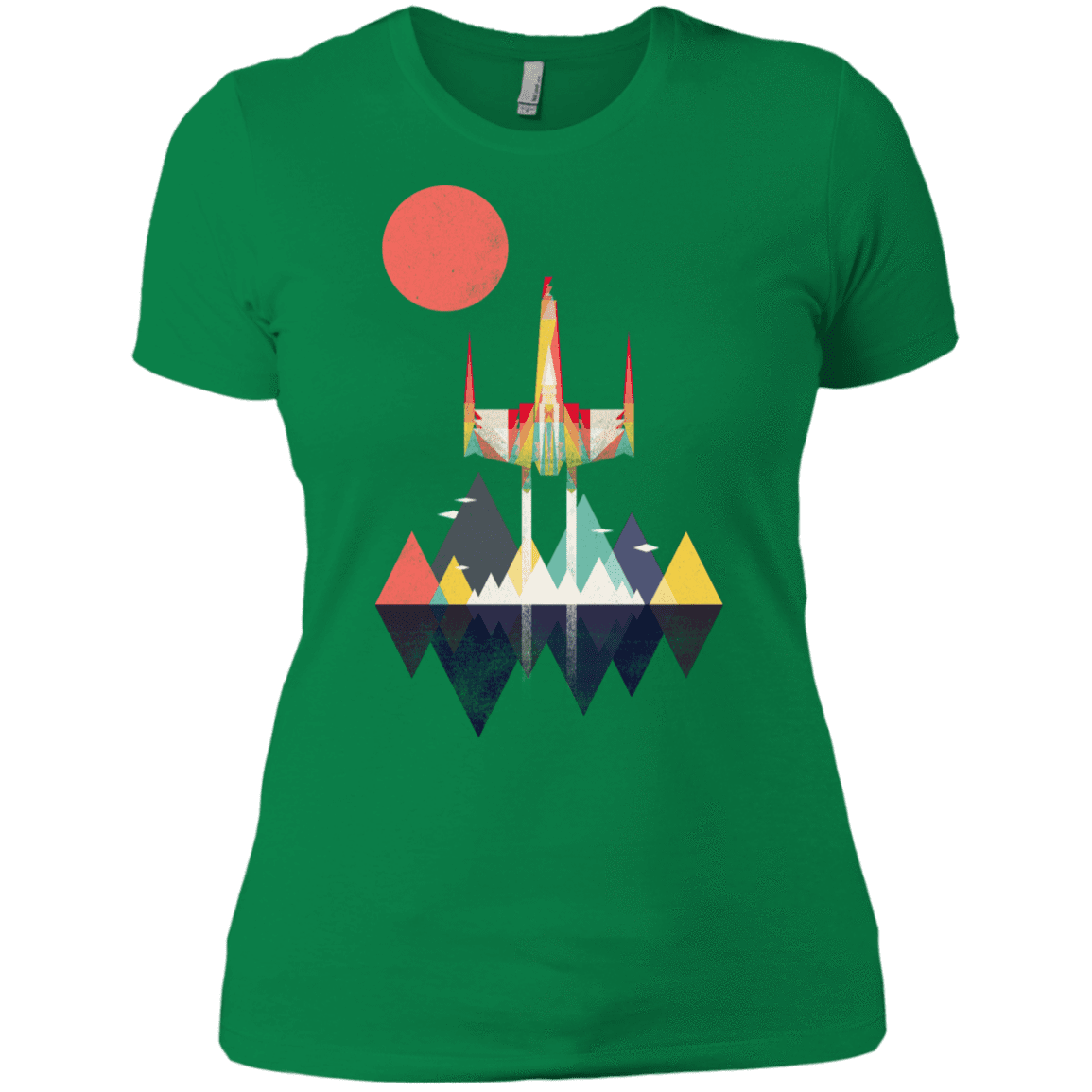 T-Shirts Kelly Green / X-Small Sunset Fighter Women's Premium T-Shirt