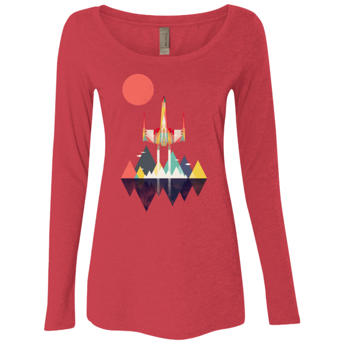 T-Shirts Vintage Red / S Sunset Fighter Women's Triblend Long Sleeve Shirt