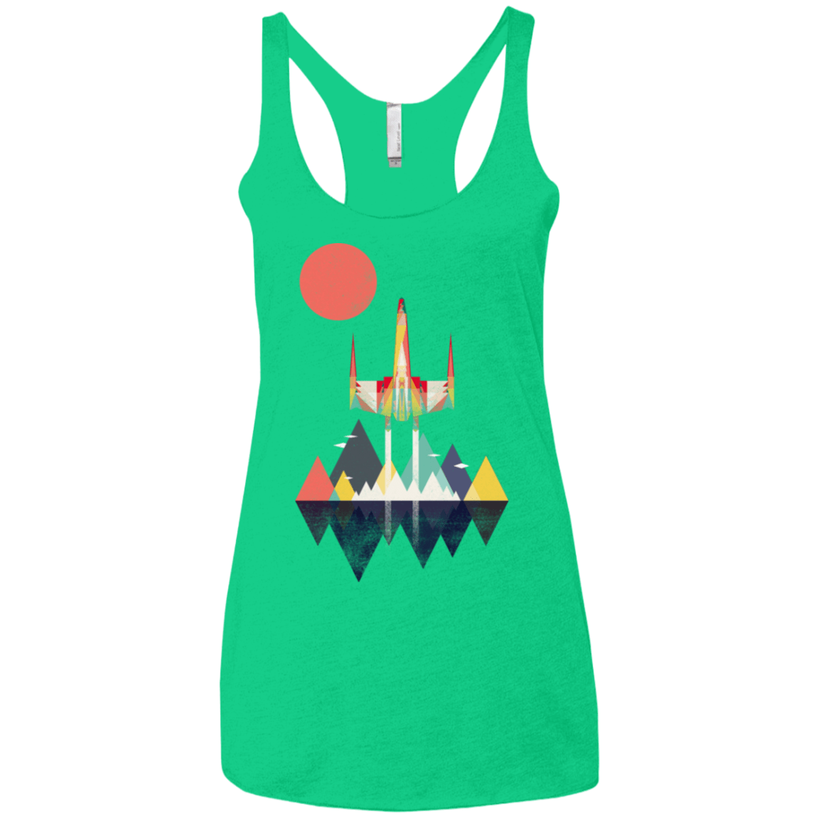 T-Shirts Envy / X-Small Sunset Fighter Women's Triblend Racerback Tank