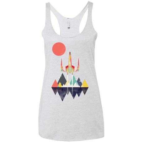 T-Shirts Heather White / X-Small Sunset Fighter Women's Triblend Racerback Tank