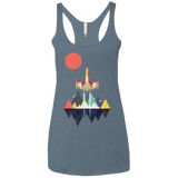 T-Shirts Indigo / X-Small Sunset Fighter Women's Triblend Racerback Tank