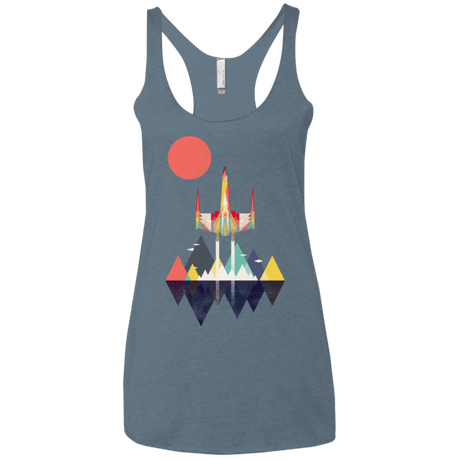 T-Shirts Indigo / X-Small Sunset Fighter Women's Triblend Racerback Tank
