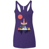 T-Shirts Purple Rush / X-Small Sunset Fighter Women's Triblend Racerback Tank