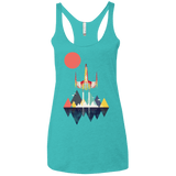 T-Shirts Tahiti Blue / X-Small Sunset Fighter Women's Triblend Racerback Tank