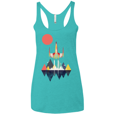 T-Shirts Tahiti Blue / X-Small Sunset Fighter Women's Triblend Racerback Tank