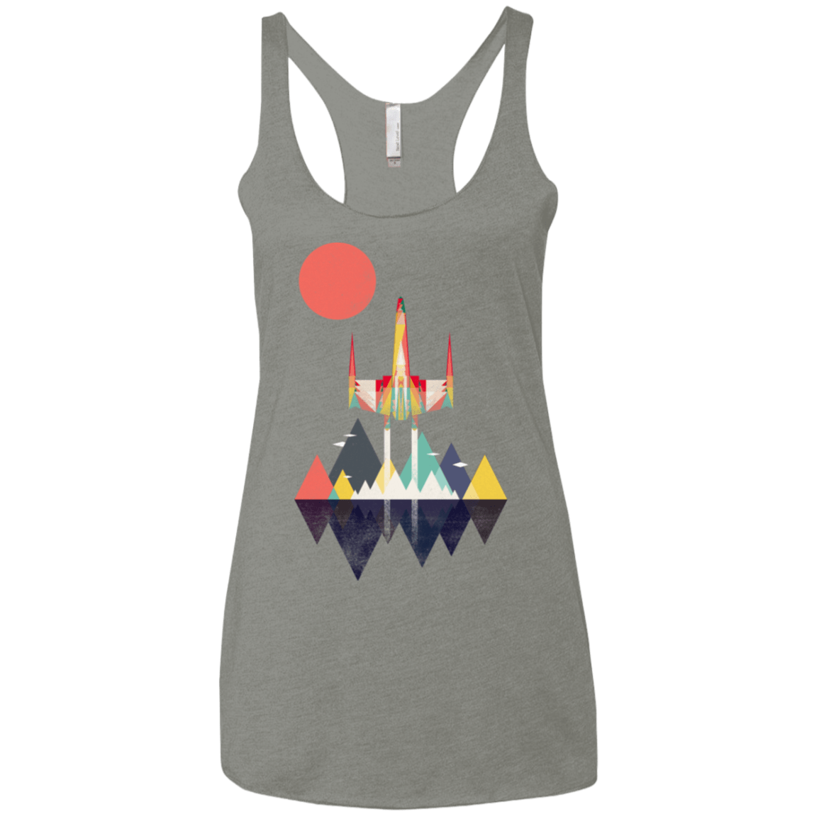 T-Shirts Venetian Grey / X-Small Sunset Fighter Women's Triblend Racerback Tank