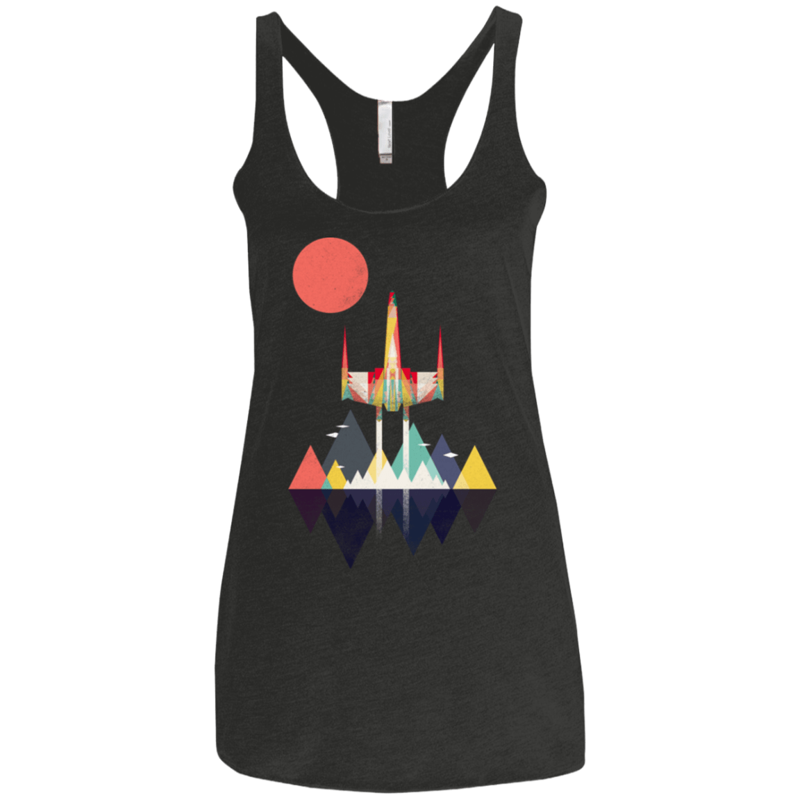 T-Shirts Vintage Black / X-Small Sunset Fighter Women's Triblend Racerback Tank