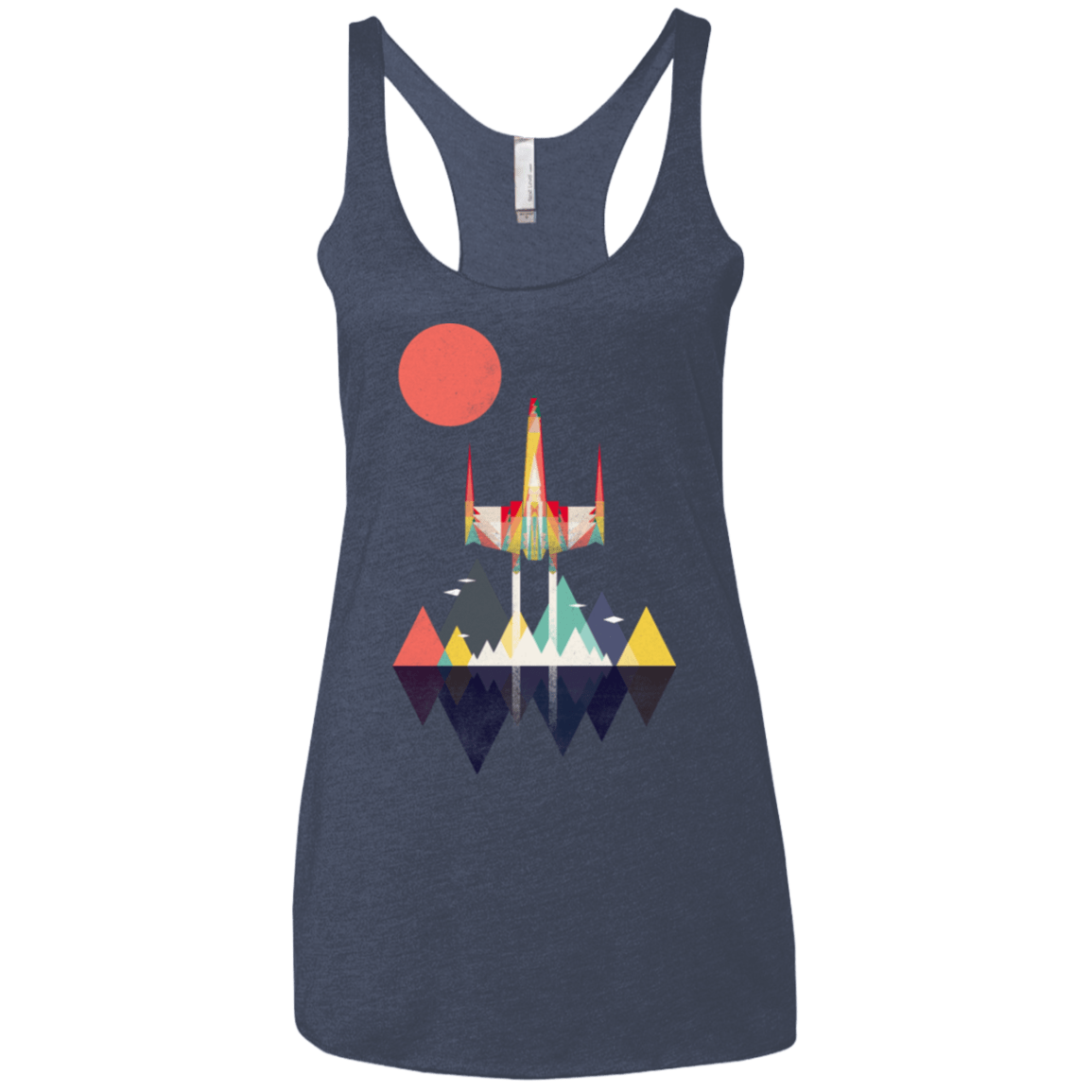 T-Shirts Vintage Navy / X-Small Sunset Fighter Women's Triblend Racerback Tank