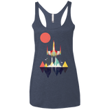 T-Shirts Vintage Navy / X-Small Sunset Fighter Women's Triblend Racerback Tank