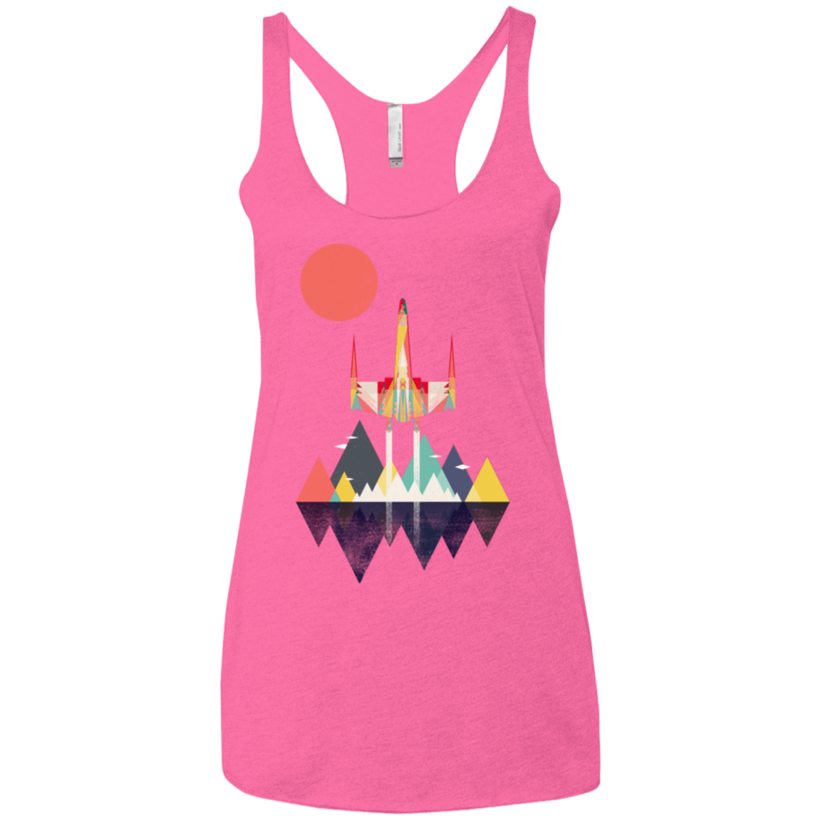 T-Shirts Vintage Pink / X-Small Sunset Fighter Women's Triblend Racerback Tank