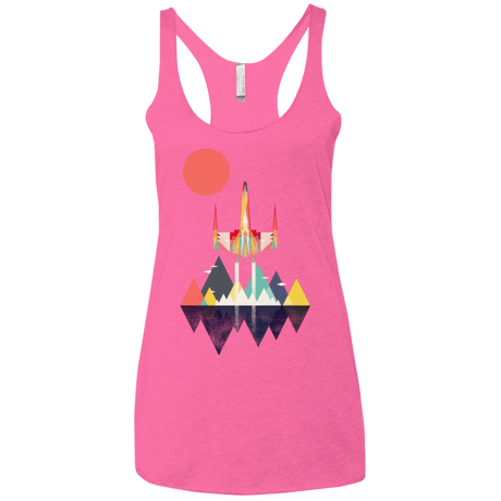 T-Shirts Vintage Pink / X-Small Sunset Fighter Women's Triblend Racerback Tank