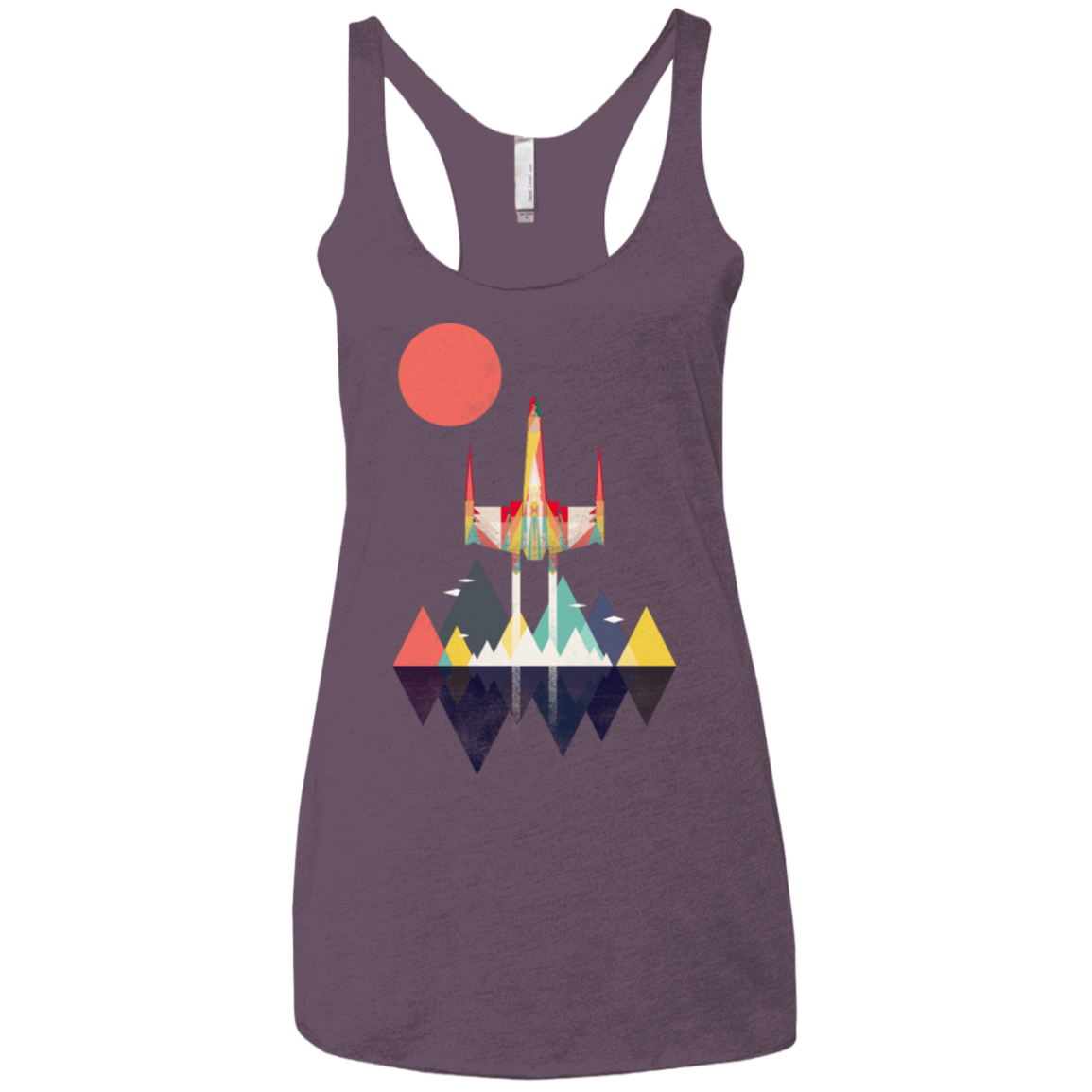 T-Shirts Vintage Purple / X-Small Sunset Fighter Women's Triblend Racerback Tank