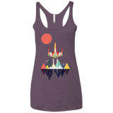 T-Shirts Vintage Purple / X-Small Sunset Fighter Women's Triblend Racerback Tank