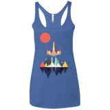 T-Shirts Vintage Royal / X-Small Sunset Fighter Women's Triblend Racerback Tank