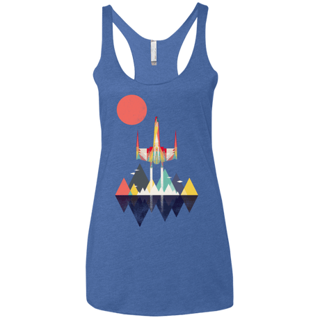 T-Shirts Vintage Royal / X-Small Sunset Fighter Women's Triblend Racerback Tank