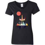 T-Shirts Black / S Sunset Fighter Women's V-Neck T-Shirt