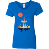 T-Shirts Royal / S Sunset Fighter Women's V-Neck T-Shirt