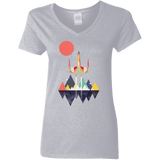 T-Shirts Sport Grey / S Sunset Fighter Women's V-Neck T-Shirt