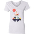 T-Shirts White / S Sunset Fighter Women's V-Neck T-Shirt