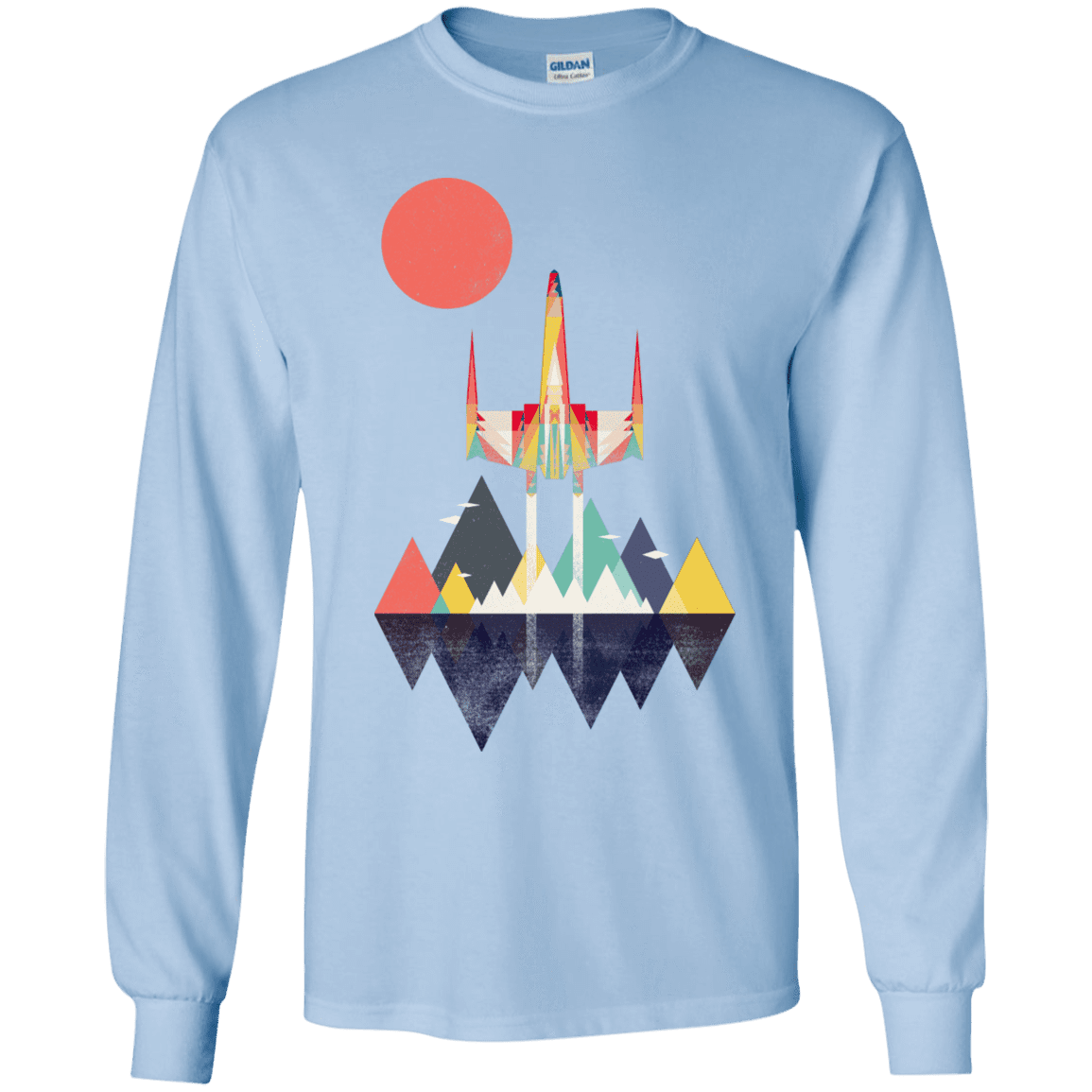 T-Shirts Light Blue / YS Sunset Fighter Youth Long Sleeve T-Shirt