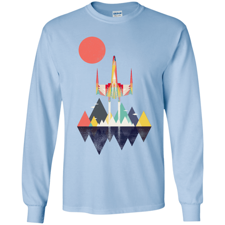 T-Shirts Light Blue / YS Sunset Fighter Youth Long Sleeve T-Shirt