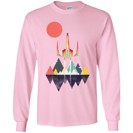 T-Shirts Light Pink / YS Sunset Fighter Youth Long Sleeve T-Shirt